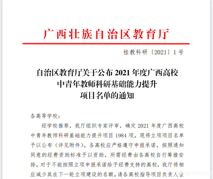 喜讯|我校获批教育部产学合作协同育人项目、获批28项广西高校中青年教师科研基础能力提升项目